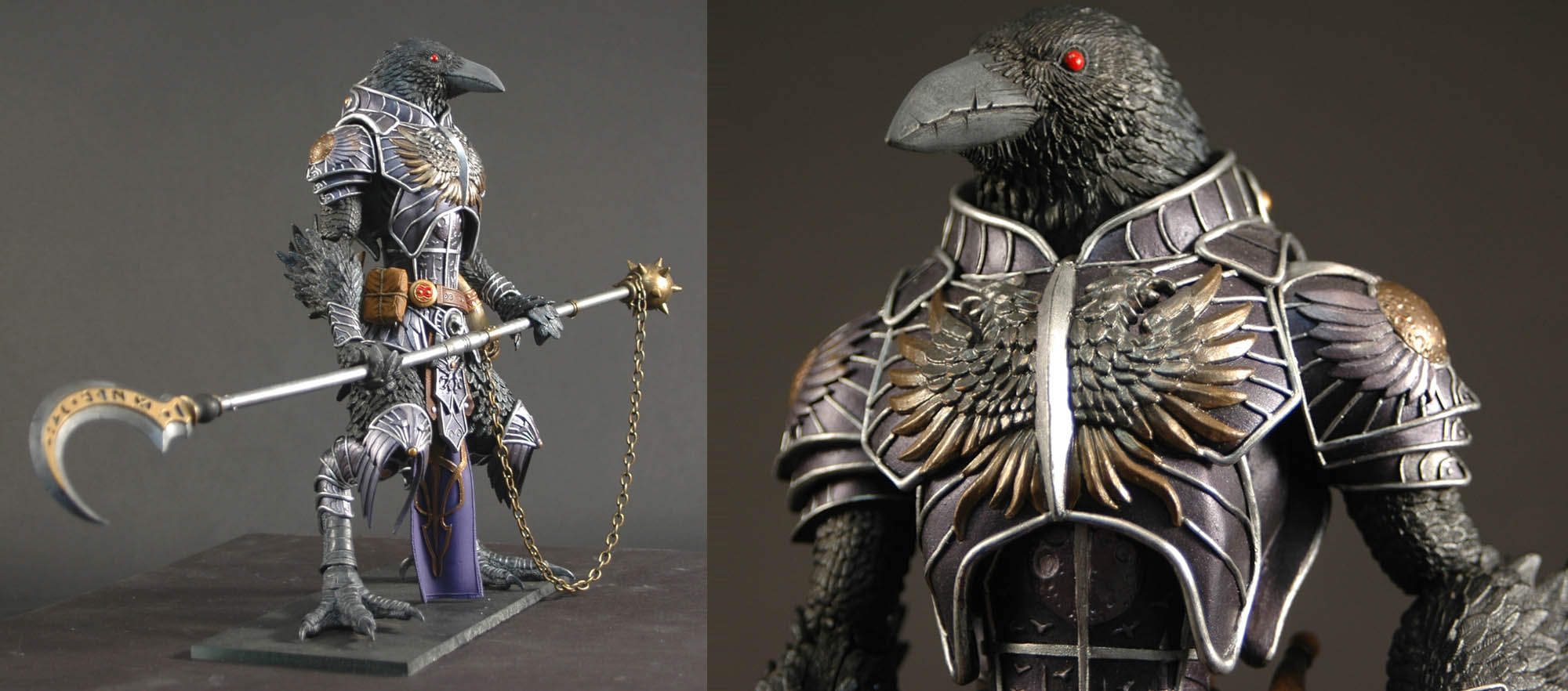 Decimus Hrabban black raven figure